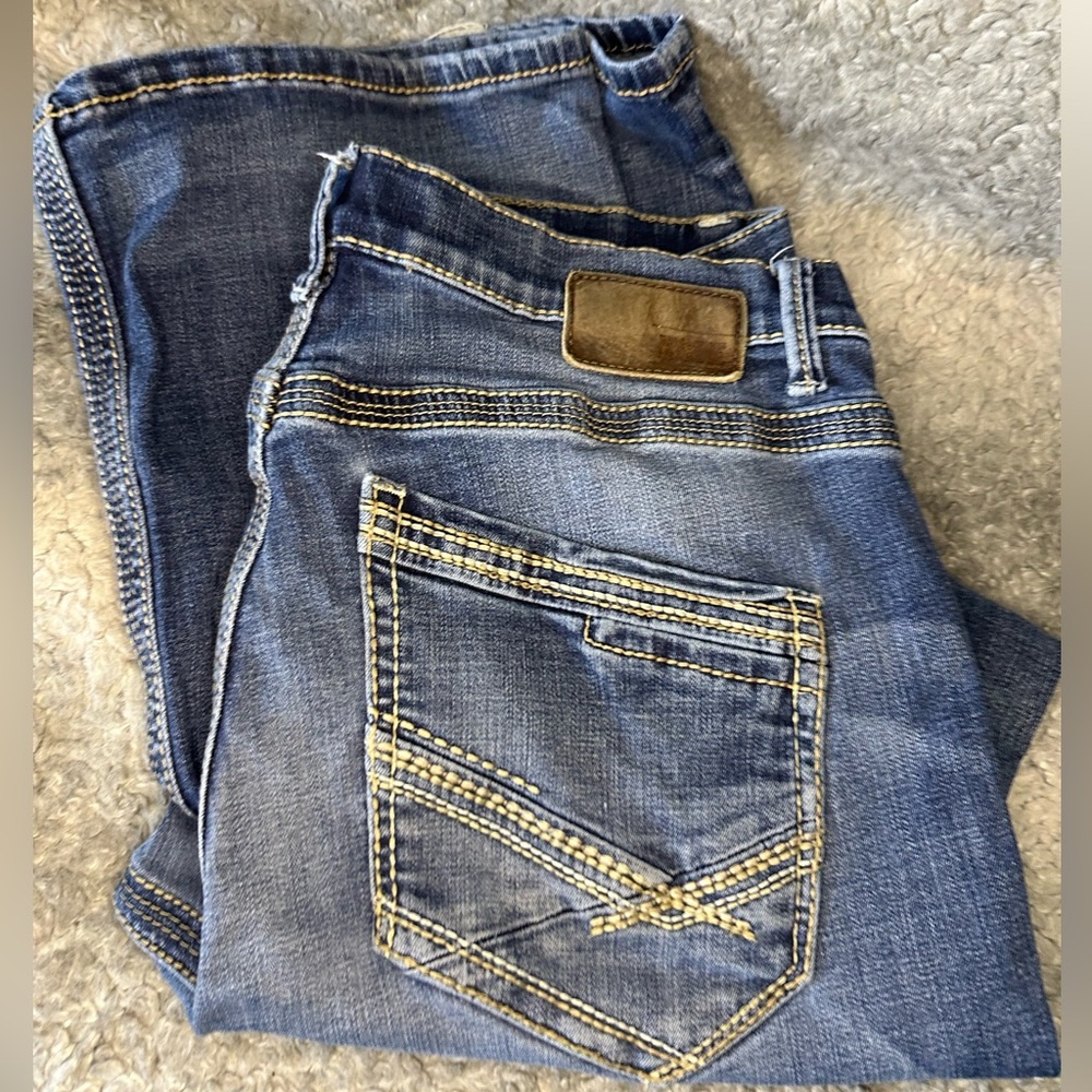 BKE Derek Blue Bootleg Jeans